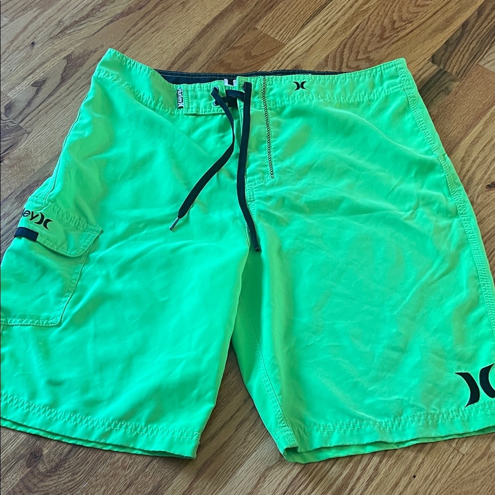 Hurley Men's Bright Green Board Shorts